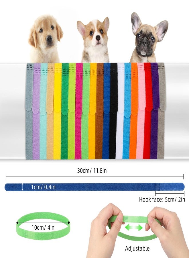 YFDFFSDCY 35 Pack Newborn Puppy Litter Collars Colored Soft Nylon Puppy Whelping Collars Adjustable Breakaway Pup ID Collars Identification Puppies Collar for Litter Small Medium Dogs, 2 Styles - Image 3
